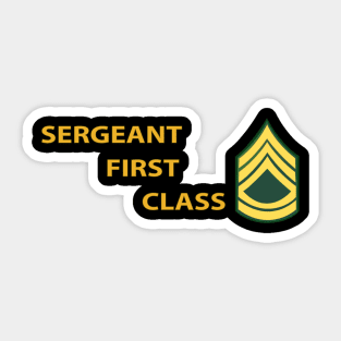 Sergeant First Class w Lateral Txt Sticker